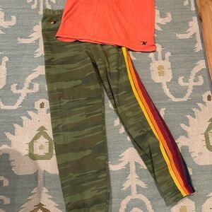 Kids Aviator Nation camo stripe sweatpants size 14